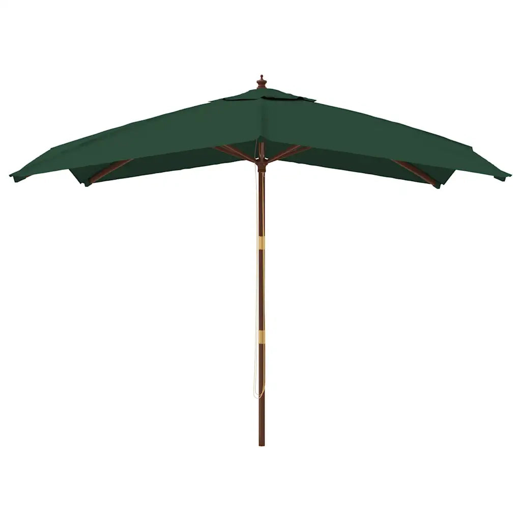 Ombrello | Parasolne da Giardino con Palo in Legno Verde 300x300x273 cm