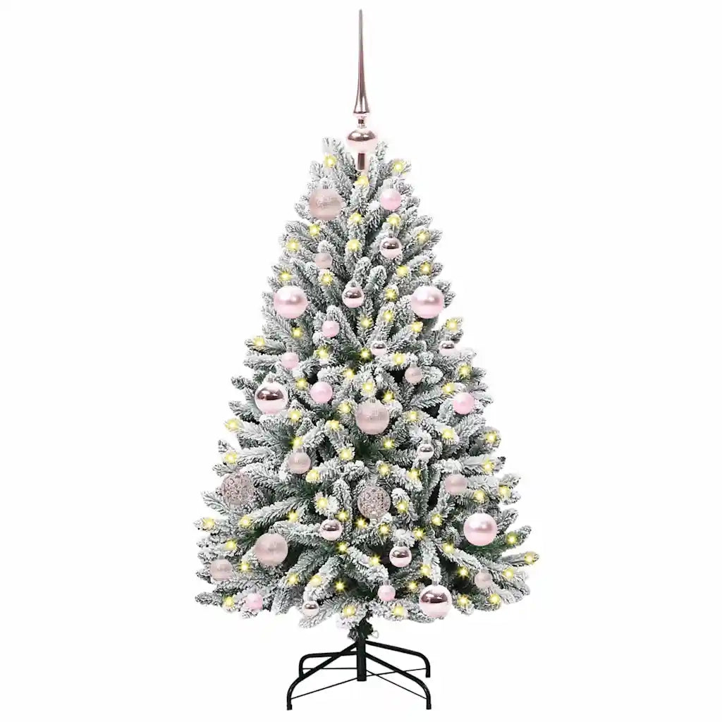 Albero di Natale | Decorazioni natalizie artificiale con 150 LED Verde e Bianco 120 cm