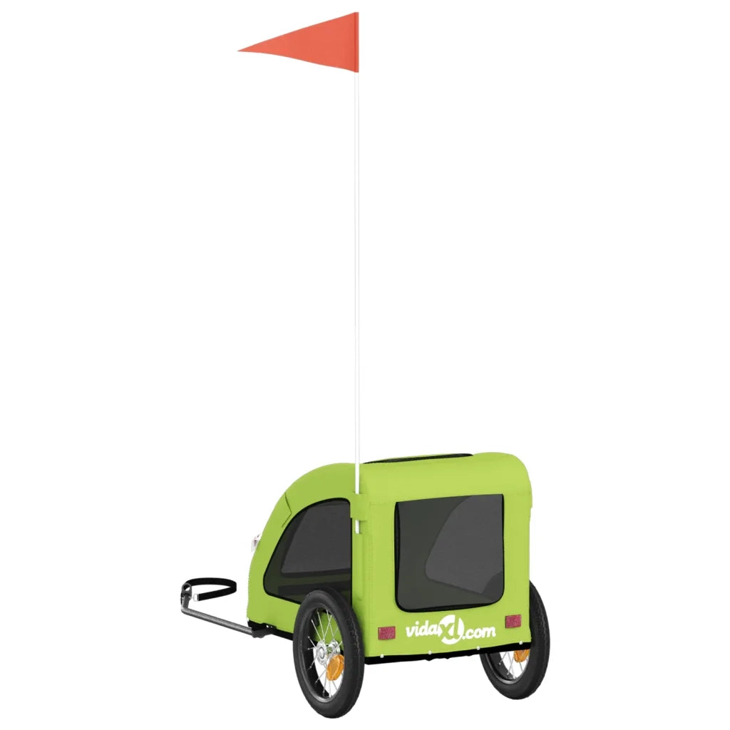 Rimorchio da Bici per Animali Verde Oxford e Ferro CFW1641736