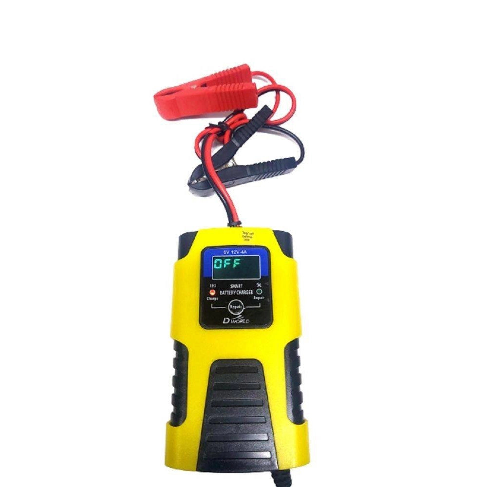 Trade Shop - Caricabatterie Intelligente Avviatore Emergenza Batteria Auto Moto 6v 6a 12v 4a J99 -