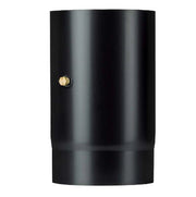 Canna fumaria Tubo 0,25 mt con prelievo fumi DN 150  smaltato nero 600 gradi stufa  legna Ce Made in Italy