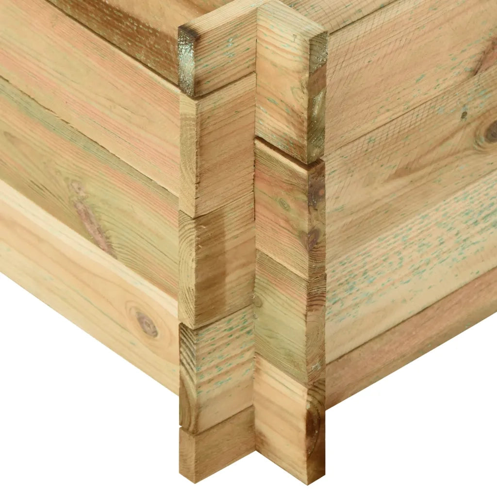 Fioriera Giardino-Letto Vegetale in Legno di Pino 197x100x40cm