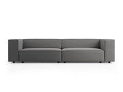 Cosmopolitan Design - Divano "Arendal" 4 posti in velluto cemento 