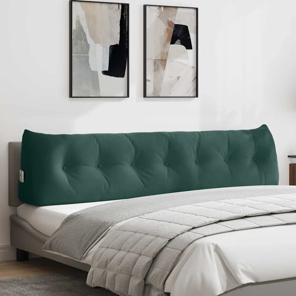 Cuscino per Schiena Verde Scuro 200 x 24 x 50 cm Velluto 42014605