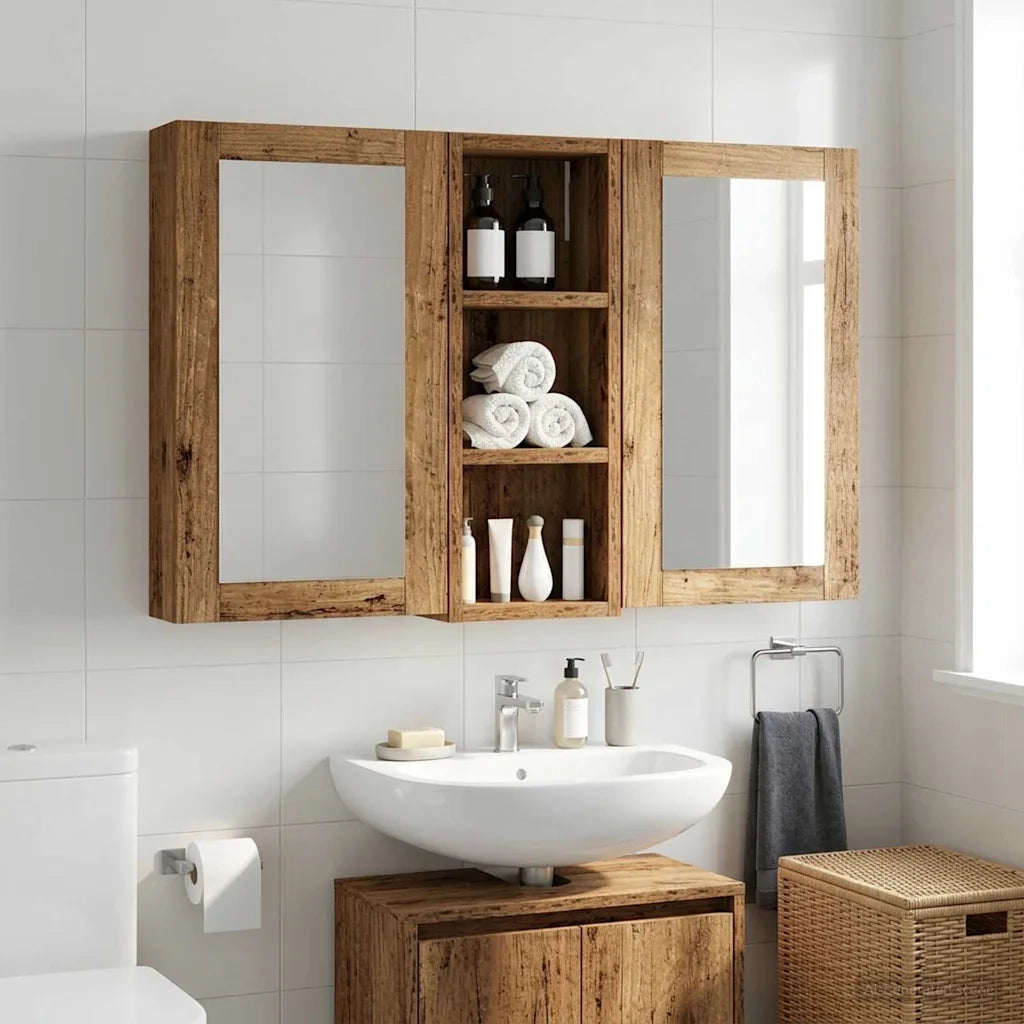 Armadio da bagno a muro Legno vecchio 20 x 10 x 50 cm 889285