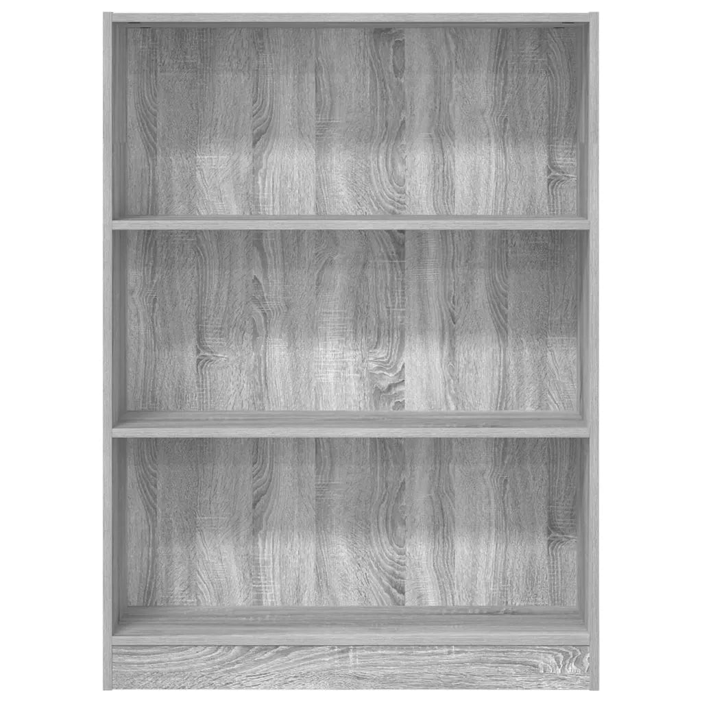 Libreria Grigio Sonoma 80x24x109 cm in Legno Multistrato