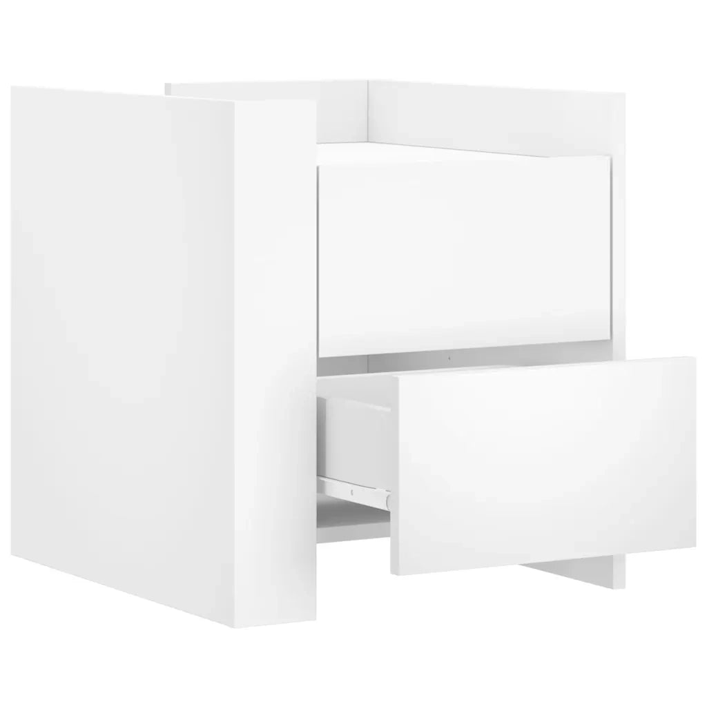 Comodino Bianco 45x50x50 cm in Truciolato