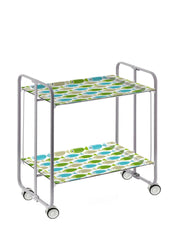 Carrello da cucina pieghevole grigio con ruote BAUHAUS 2 ripiani