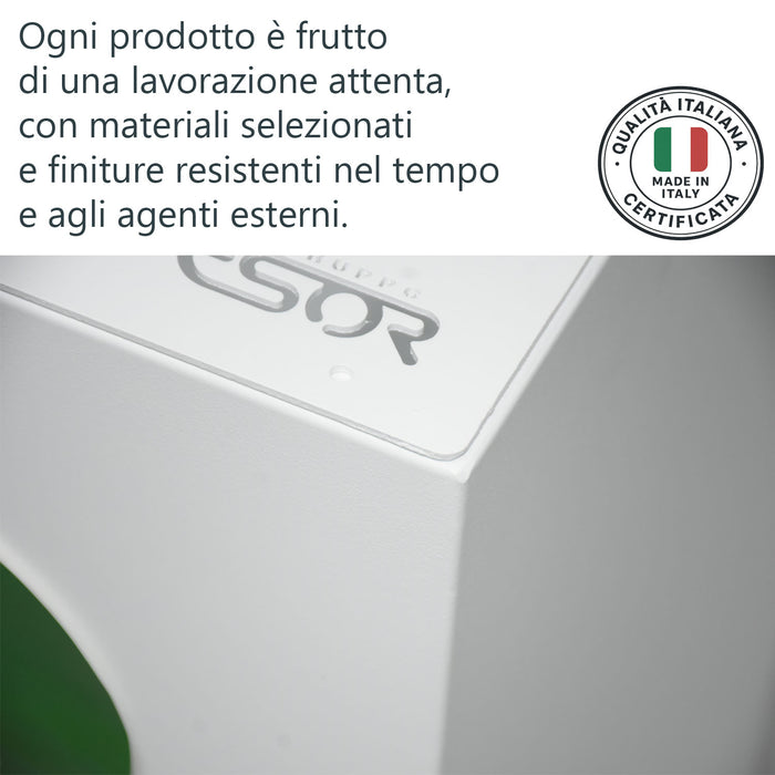 Contenitore per Raccolta Differenziata Capacità 100 L con Etichette 45x50x96 cm in Acciaio Verniciato Antracite