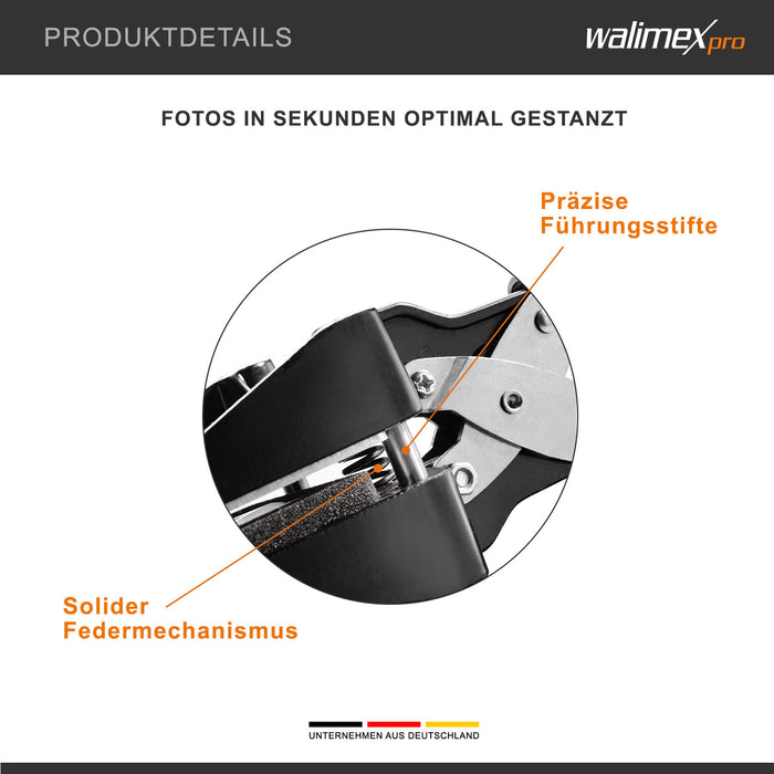 Taglierina per fototessere 45 x 60 mm, Fustellatrice manuale per taglio foto in formato fototessera, con manico ergonomico