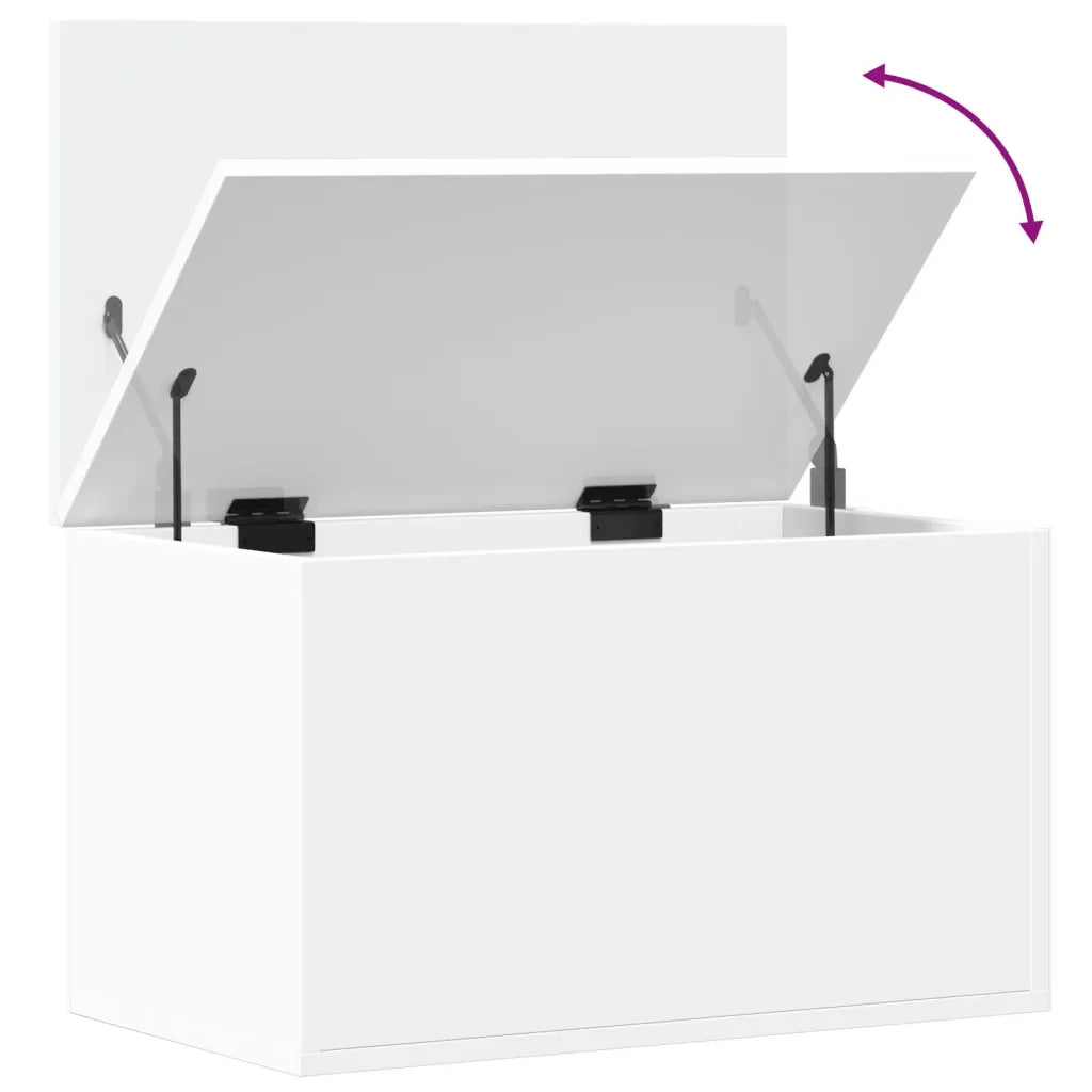 vidaXL Contenitore Portaoggetti Bianco 60x35x35 cm in Truciolato