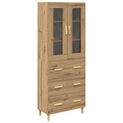Credenza | Madia | Buffet da pranzo | Armadio da pranzo con cassetto Rovere artigianale 69,5 x 34 x 180 cm