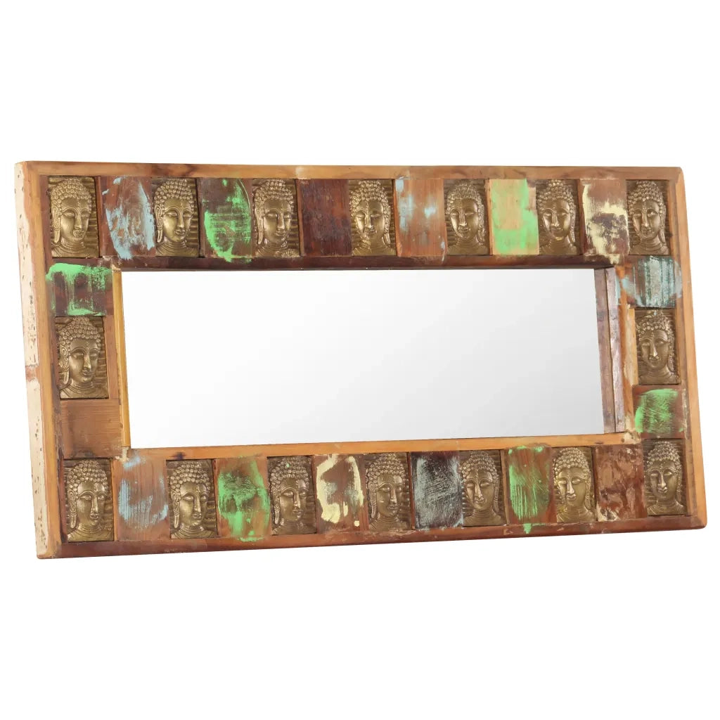 Specchio Decorato con Buddha 110x50 cm in Massello di Recupero cod mxl 59819