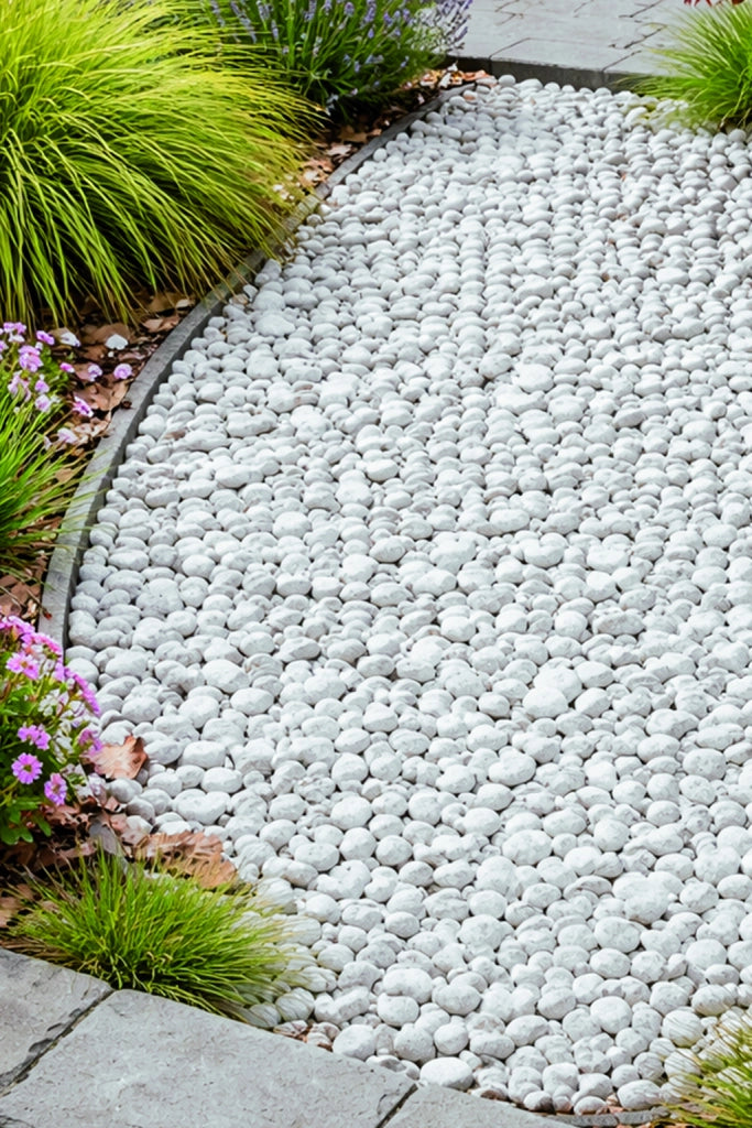 Ciottoli Bianchi di Marmo ''Bianco Carrara'' Mm 25 40 kg 20