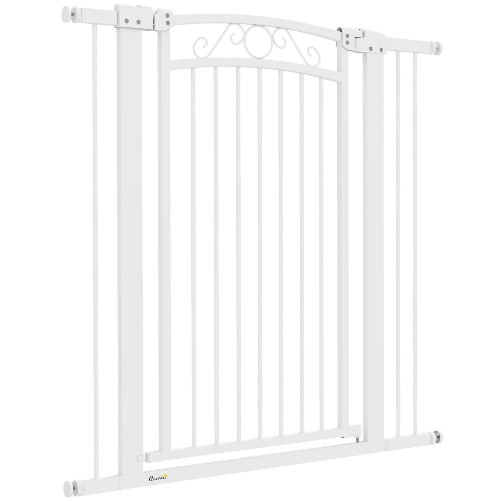 Porta per Cani Regolabile 76-104 cm ¨C zephmum ¨C Bianco