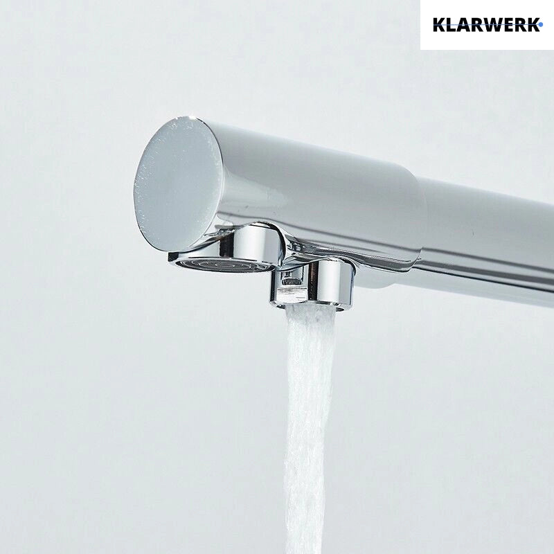 Felice | Raccordo acqua potabile premium a 3 vie cromato lucido Rubinetto miscelatore cucina ad osmosi in acciaio inossidabile | Filtra 3 connessioni