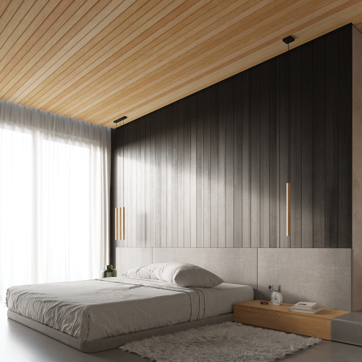 Lampada da soffitto in legno a 5 luci PASTELO Peach Puff, design moderno e minimalista