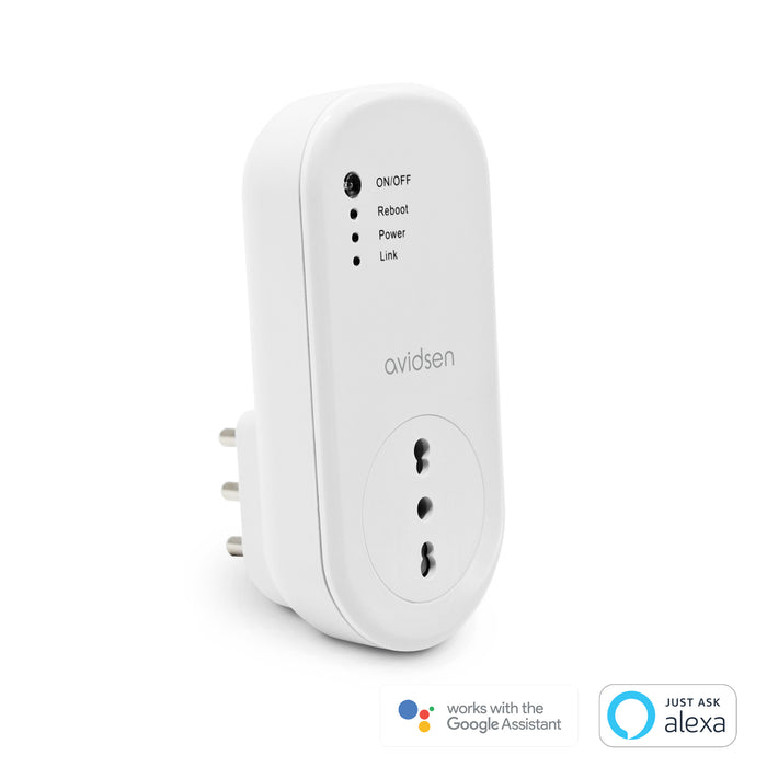 Avidsen Prese Smart WiFi HomePlug 2 Pack | WiFi 2.4GHz, Controllo Remoto, Timer Programmabile | Compatibili Alexa/Google | Presa Intelligente Plug & Play