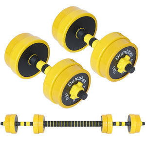 Set Manubri Bilanciere 10kg Pesi Fitness Allenamento Casa 2 Modalità Antiscivolo