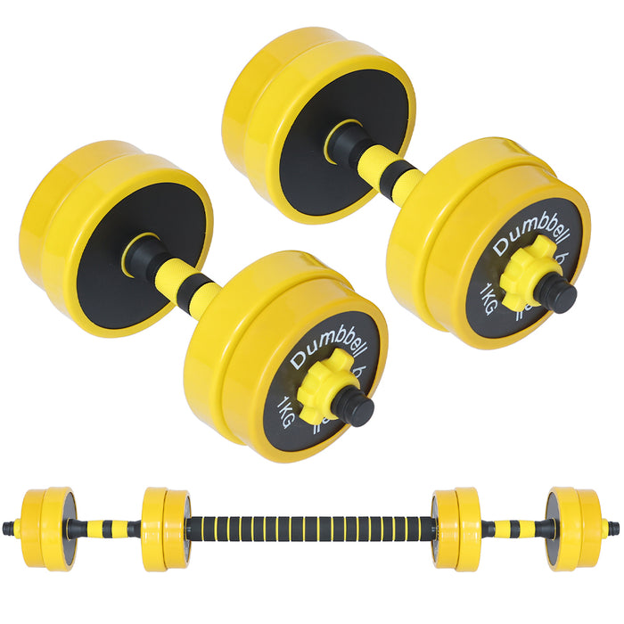 Set Manubri Bilanciere 10kg Pesi Fitness Allenamento Casa 2 Modalità Antiscivolo
