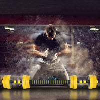 Set Manubri Bilanciere 10kg Pesi Fitness Allenamento Casa 2 Modalità Antiscivolo