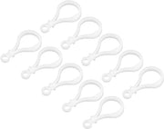 Chiusure a forma di granchio in plastica con grappini colorati per lanyard e anelli di chiave - bianco - 24 pezzi - artigianato