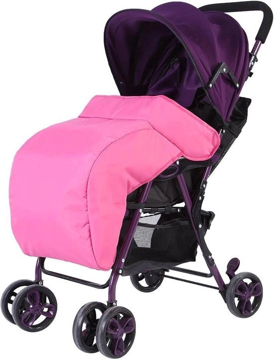 Copertura di riscaldamento universale per passeggini e passeggini impermeabile per inverno - fodero per piedi per passeggini e passeggini - rosa