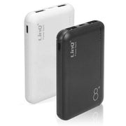 Trade Shop - Power Bank Sottile Batteria Supplementare 8000 Mah Doppia Usb Cavo 3in1 Tt-8000+ -