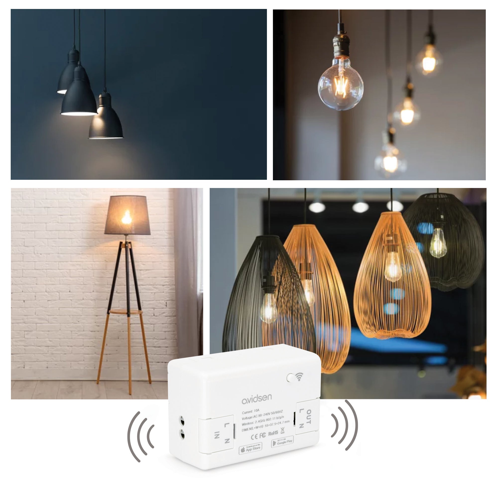 Modulo switch smart wifi on/off da incasso HomeControl 127063 Avidsen