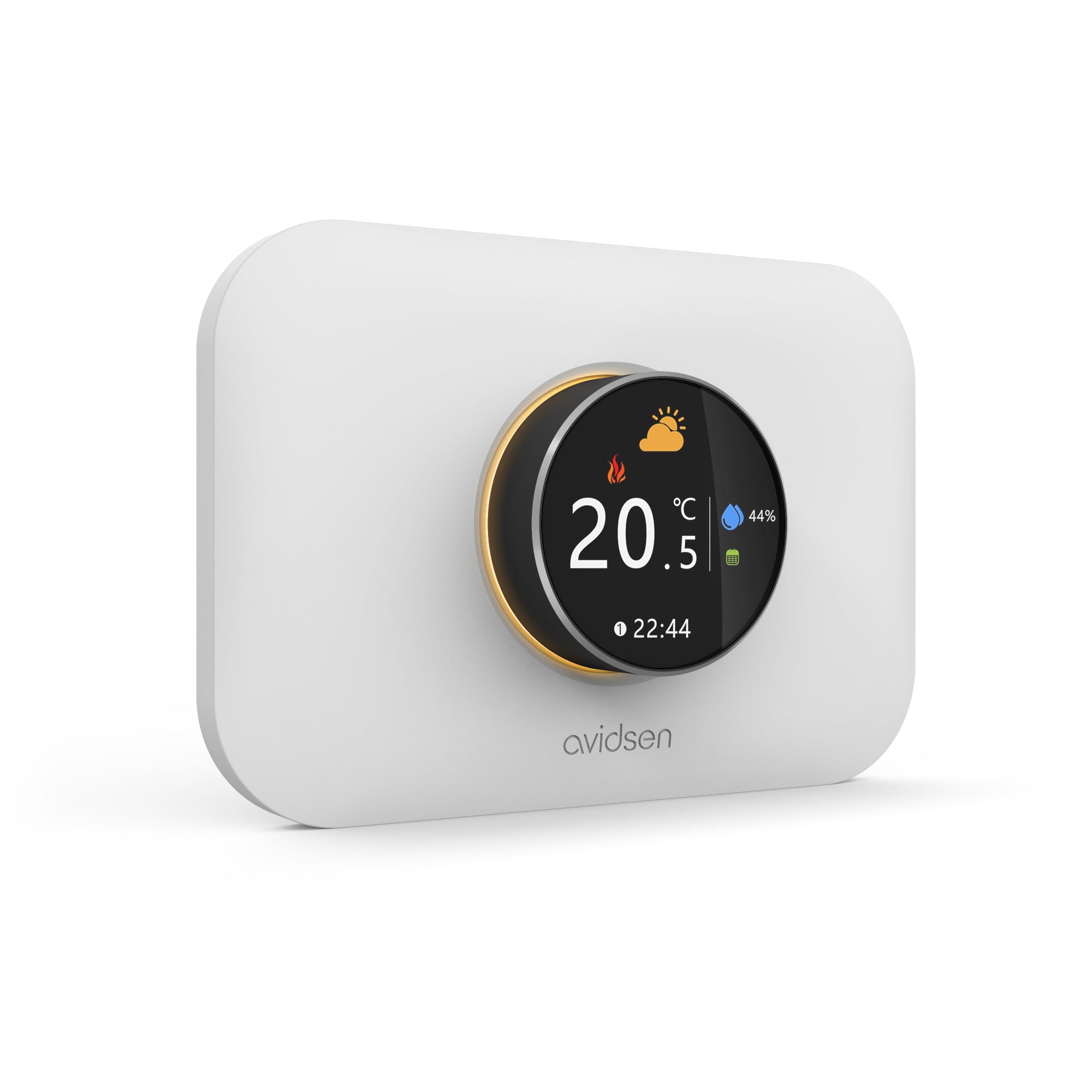 Avidsen Termostato da incasso Smart Wi-fi HomeFlow Knob, controllo da App, compatibile Assistenti Vocali