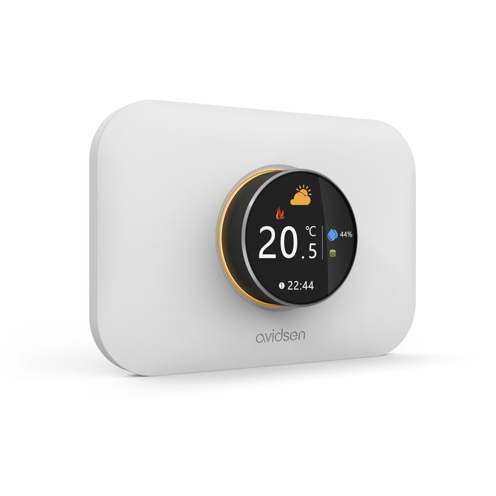 Avidsen Termostato da incasso Smart Wi-fi HomeFlow Knob, controllo da App, compatibile Assistenti Vocali