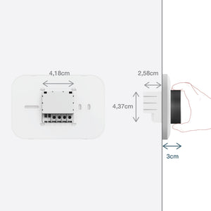 Avidsen Termostato da incasso Smart Wi-fi HomeFlow Knob, controllo da App, compatibile Assistenti Vocali