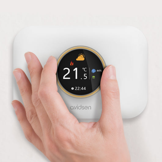 Avidsen Termostato da incasso Smart Wi-fi HomeFlow Knob, controllo da App, compatibile Assistenti Vocali