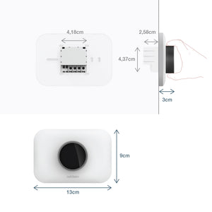 Avidsen Termostato da incasso Smart Wi-fi HomeFlow Knob, controllo da App, compatibile Assistenti Vocali