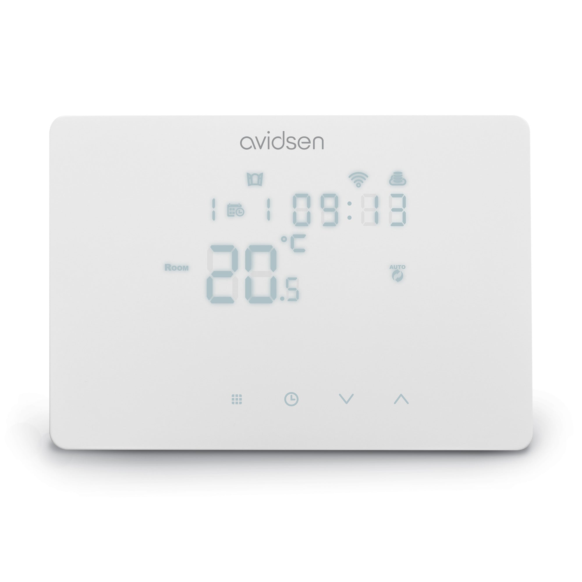 Termostato Wi-Fi Smart HomeTemp Programmabile bianco - Controlli Touch - Avidsen 127073