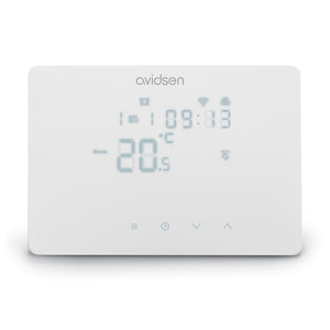 Termostato Wi-Fi Smart HomeTemp Programmabile bianco - Controlli Touch - Avidsen 127073