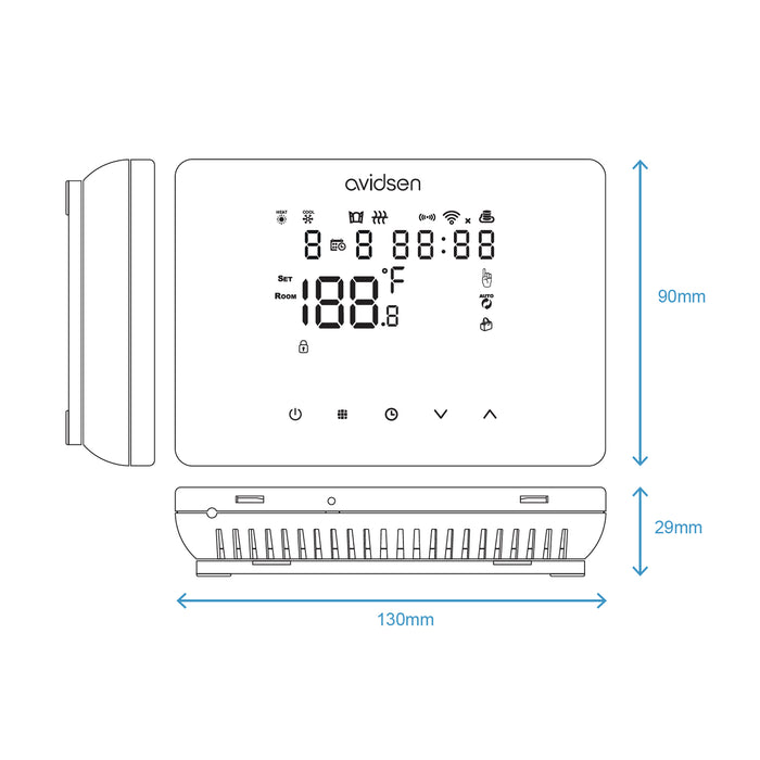 Cronotermostato Wi-Fi filare HomeTemp colore nero - Compatibile Google e Alexa - 127073