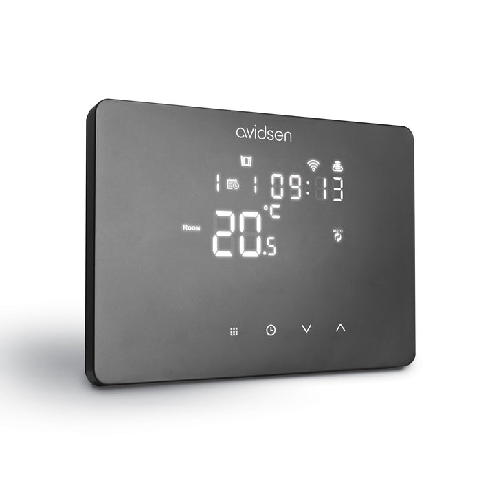 Cronotermostato Wi-Fi filare HomeTemp colore nero - Compatibile Google e Alexa - 127073