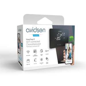 Cronotermostato Wi-Fi filare HomeTemp colore nero - Compatibile Google e Alexa - 127073