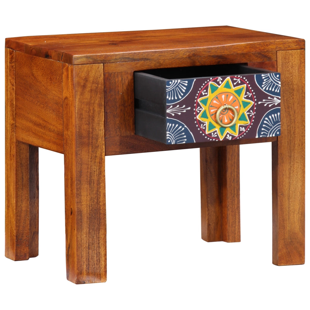 Tavolino  40x30x36 cm in Legno Massello di Acacia