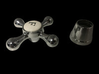 Maniglia ricambio in abs cromata completa