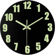 Orologio da Parete con Luce, 40 cm Orologio da Parete in Legno con Funzionamento a Batterie, Funzione Silenziosa, Senza Vetro, Orologio da Parete Rurale, Orologio da Parete Decorativo per Camera da Letto, Adatto per Cucina, Ufficio, Camera da Letto