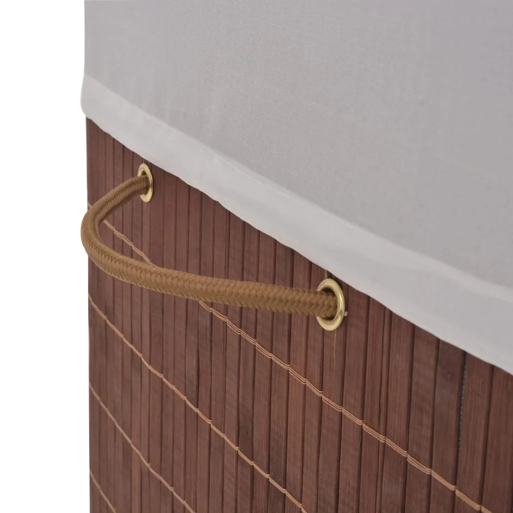 Cesto portabiancheria rettangolare 52 x 32 x 60 cm bambù marrone 02_0006202