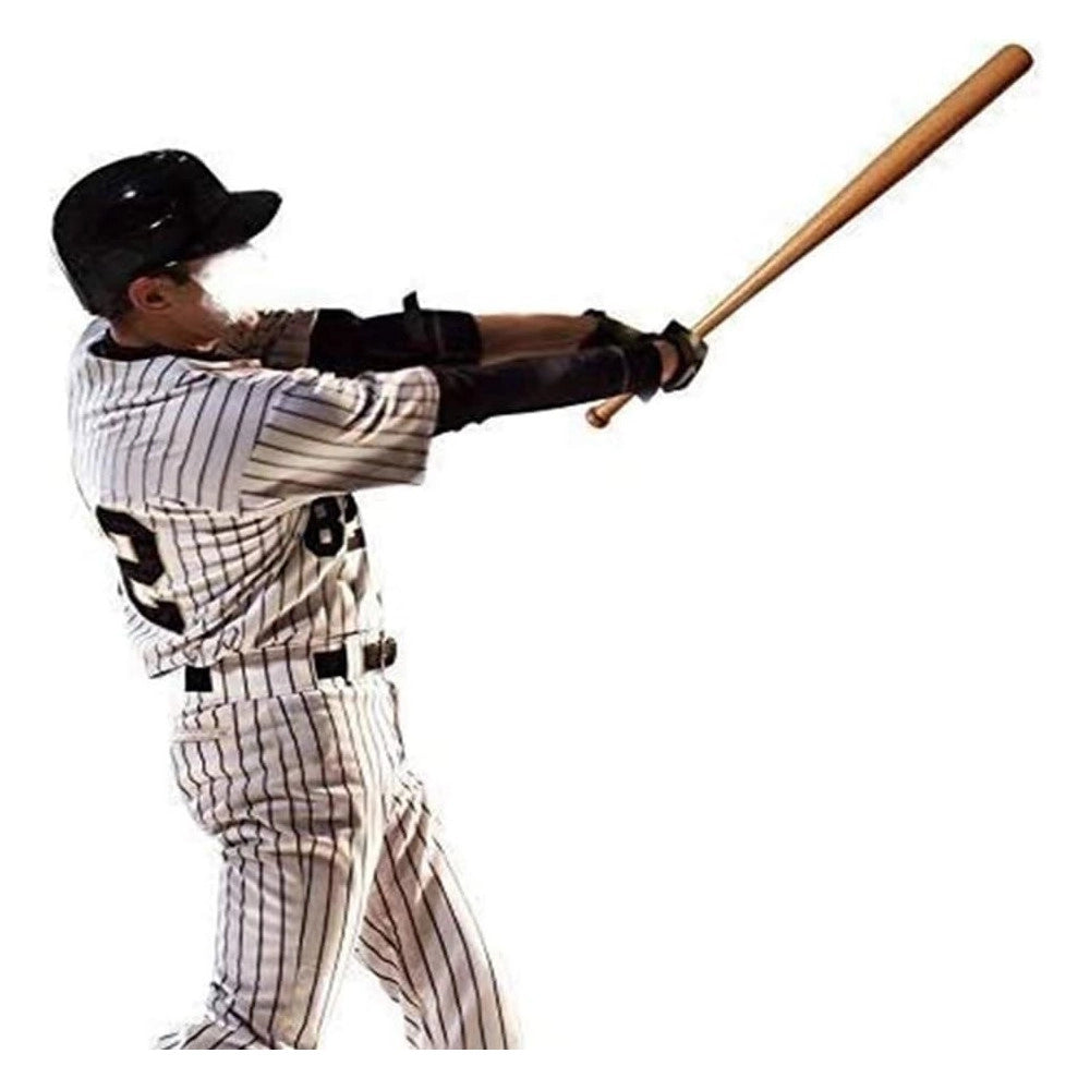 Trade Shop - Mazza Da Baseball In Legno Leggera E Resistente 72cm Softball Sport E Autodifesa -