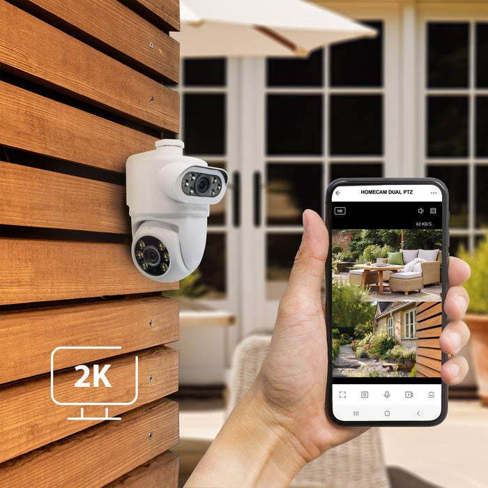 Avidsen Kit Allarme Smart WIFI senza fili PRO con Telecamera da Interno, Telecamera Dual Lens da esterno ed Extra Sensori di Apertura