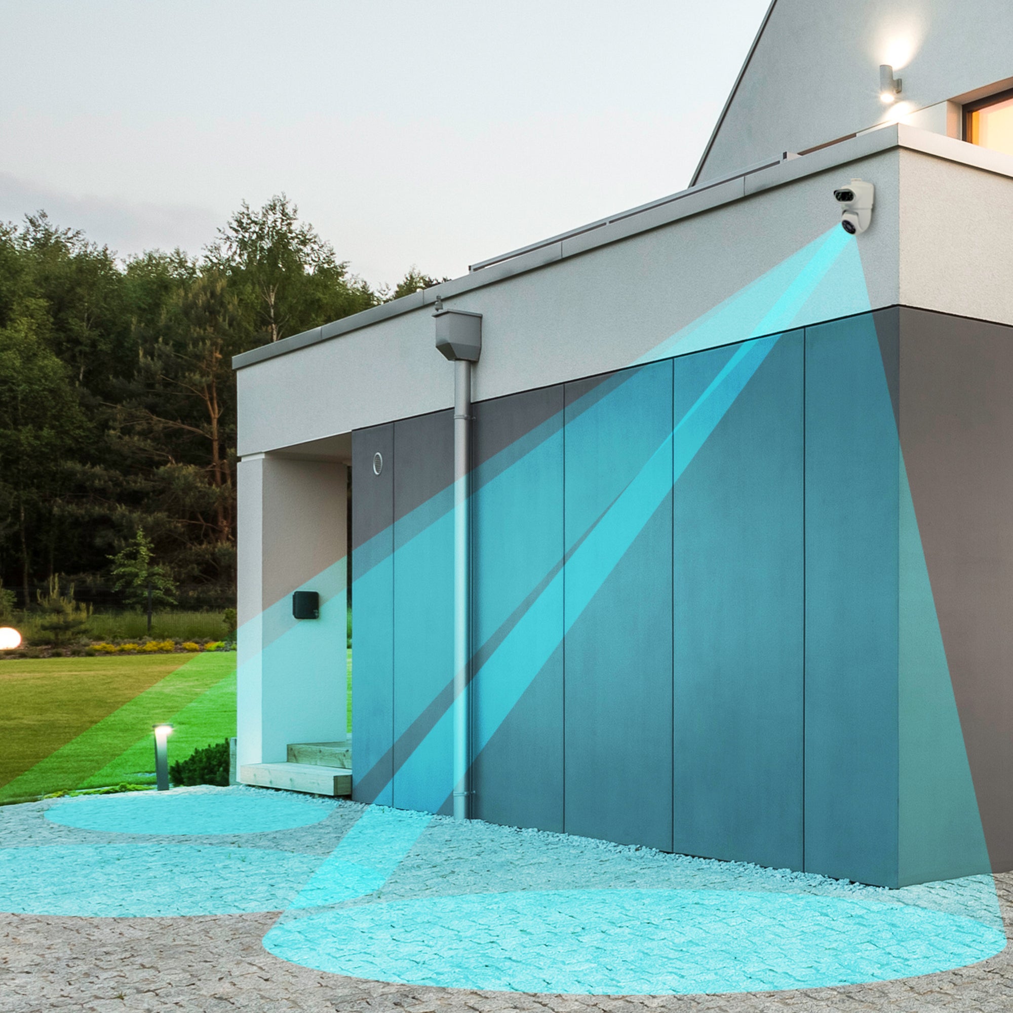 Avidsen Kit Allarme Smart WIFI senza fili PRO con Telecamera da Interno, Telecamera Dual Lens da esterno ed Extra Sensori di Apertura