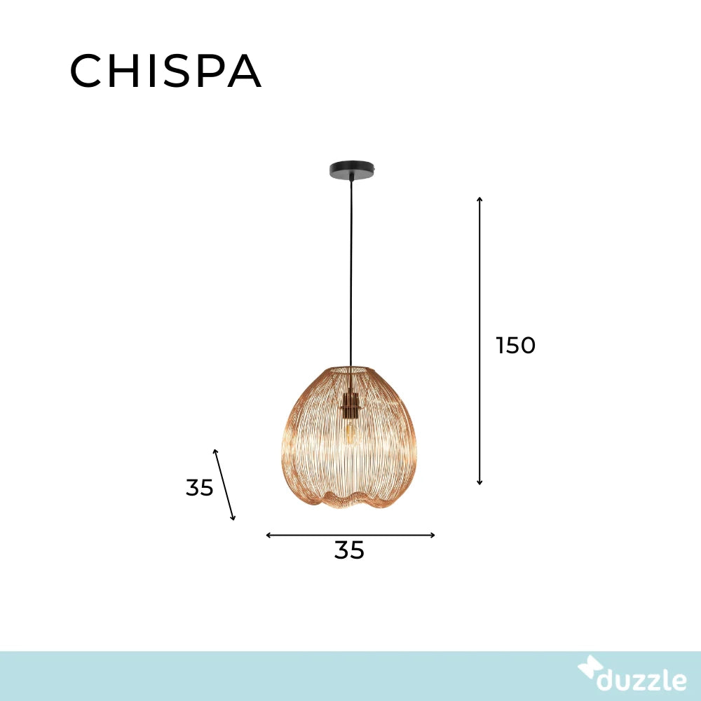 Lampada a sospensione Chispa in metallo nero lucido | Duzzle