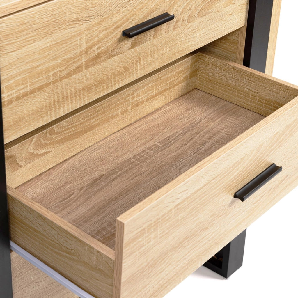 Cassettiera a 3 cassetti PHOENIX in legno e nero