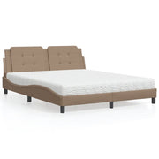 Letto con Materasso Zadar Cappuccino 160x200cm Similpelle 3208877