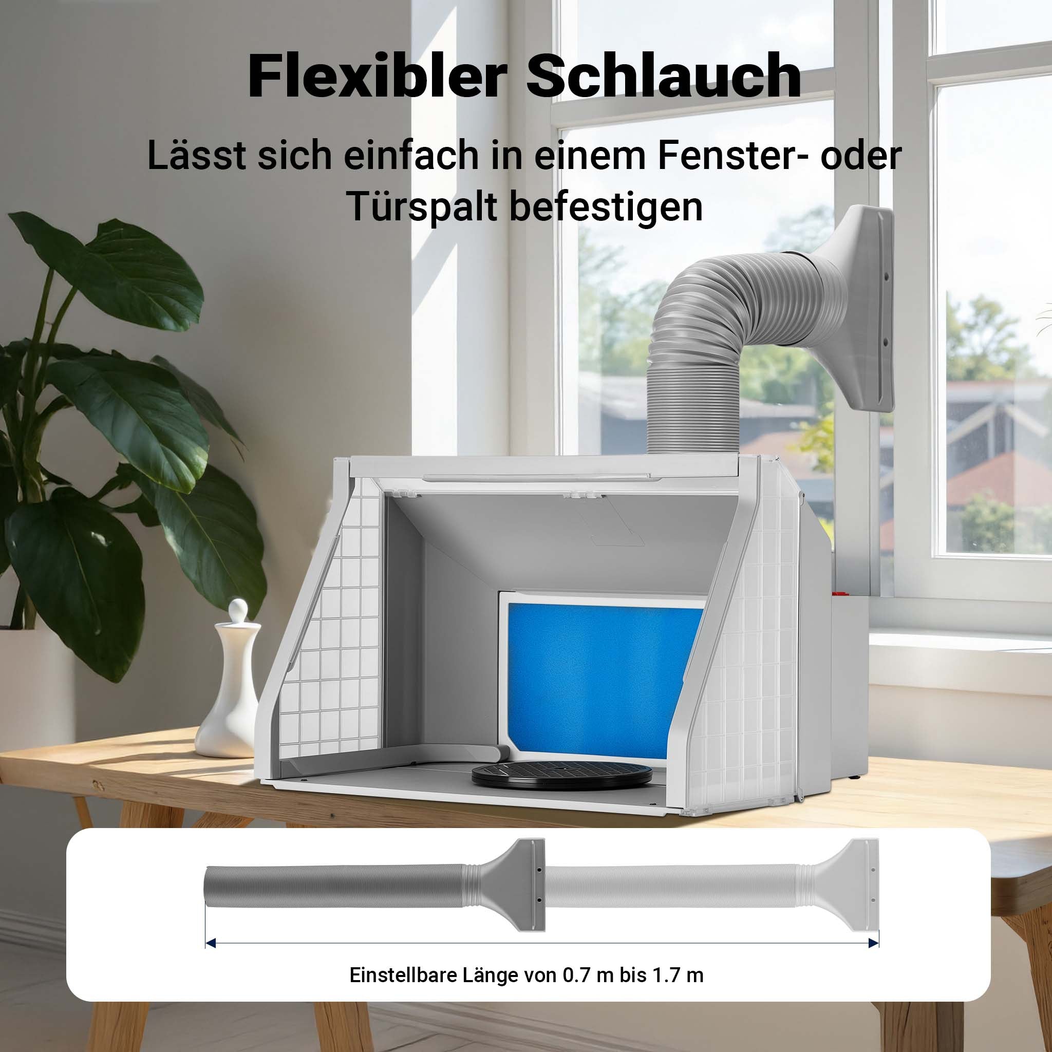 Cabina di aspirazione per verniciatura 9m³/min con LED, manopola e doppia ventola Regolabile